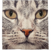 Closeup Pet Cat Face Shower Curtain Duschvorhang (Vorderseite)