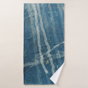 Closeup photo of blue wall paint badehandtuch