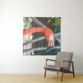 Closeup photography of red long-neck bird wandteppich (Beispiel (Horizontal))