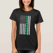 Closing American Flag Kleeblatt St Patricks Day Ir T-Shirt (Vorderseite)