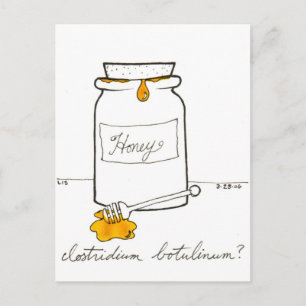 Clostridium Botulinum postcard Postkarte