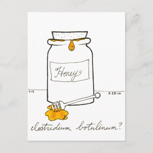 Clostridium Botulinum postcard Postkarte (Vorderseite)