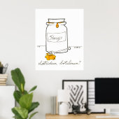 Clostridium Botulinum print Poster (Heimbüro)