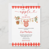 Clothesline-Apple unserer Eye Baby-Dusche Einladung (Vorderseite)