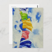 Clothesline Art Whimsical Postkarte (Vorne/Hinten)