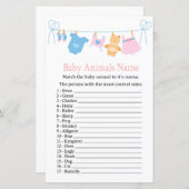 Clothesline Baby Animals Name Game (Vorne/Hinten)