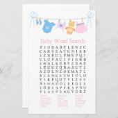 Clothesline Baby Shooter Word Search Game (Vorne/Hinten)