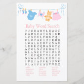 Clothesline Baby Shooter Word Search Game (Vorderseite)