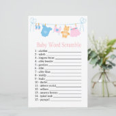 Clothesline Baby word Rammspiel (Stehend Vorderseite)
