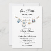 Clothesline baseball baby shower invitation  einladung (Vorderseite)