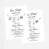 Clothesline baseball baby shower invitation einladung