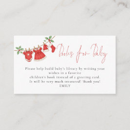 Clothesline Christmas Books For Baby Shower  Begleitkarte
