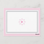 Clothesline Kinderdusche Worte des Ratschlags pink Postkarte (Rückseite)