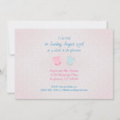 Clothesline Layette Baby Dusche Einladung (Rückseite)