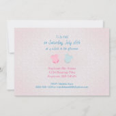 Clothesline Layette Baby Dusche Einladung (Rückseite)