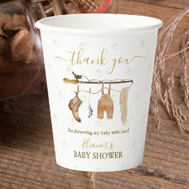 Clothesline Little Fisherman Derby Baby Shower Pappbecher