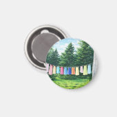 Clothesline Magnet | Nostalgic Laundry Line (Vorderseite/Rückseite)