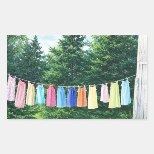 Clothesline Sticker | Nostalgic Laundry Line (Vorderseite)