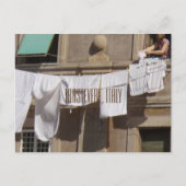 Clothesline, Trastevere, Italien Postkarte (Vorderseite)
