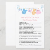 Clothesline Wie gut kennen Sie das Baby-Duschspiel (Vorne/Hinten)