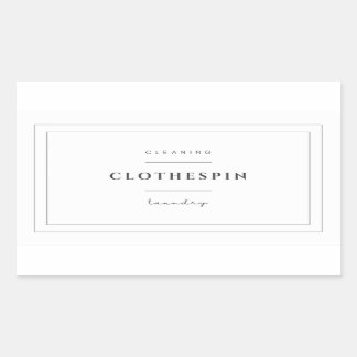 Clothespin-Etikett Rechteckiger Aufkleber