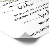 Clothespin Eucalyptus Matcha Bridal Shower Game Poster (Ecke)