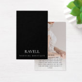 Clothing brand with photo Business Card (Schreibtisch)