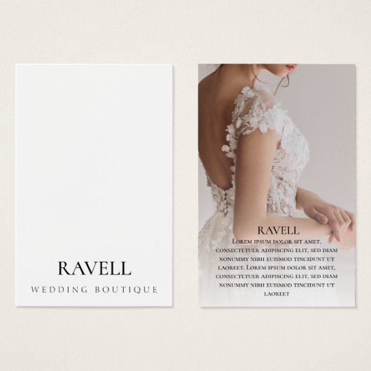 Clothing brand with photo Business Card (Vorne & Hinten)