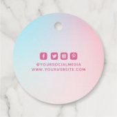 Clothing Tags Small Business Pastel Pink Blue Geschenkanhänger (Rückseite)