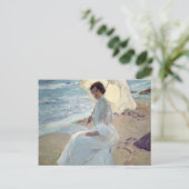 Clotilde am Strand - Joaquín Sorolla Postkarte (Stehend Vorderseite)
