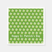 Clou Kleeblatt Green Pattern Patrick's Day Party Serviette (Vorderseite)