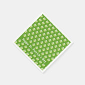 Clou Kleeblatt Green Pattern Patrick's Day Party Serviette (Ecke)