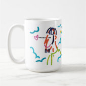 Cloud 9 Abstrakt Moderne Kunst Illustration Tasse (Links)