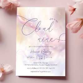 Cloud 9 Aquarell Bridal Dusche Einladung