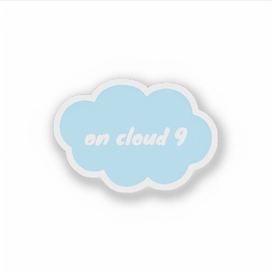Cloud 9 aufkleber (Vorderseite)