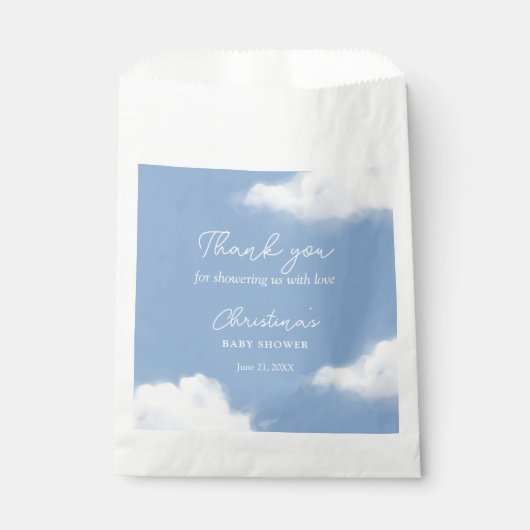 Cloud 9 Baby Dusche Blue Geschenktütchen (Vorderseite)