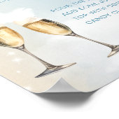 Cloud 9 Baby Dusche Blue Momosa Bar Sign Poster (Ecke)