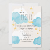 Cloud 9 Babydusche Einladung (Vorderseite)
