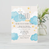 Cloud 9 Babydusche Einladung (Stehend Vorderseite)