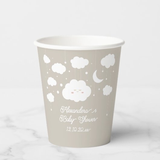 Cloud 9 Babydusche Pappbecher (Vorderseite)
