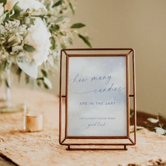 Cloud 9 Babydusche Wie viele Candies Spiel Poster