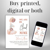 Cloud 9 Beige Ballon Geschlecht Neutrale Babydusch Einladung