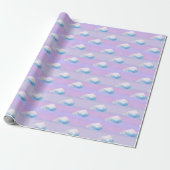 Cloud 9 Bewölkt Lila und Blau Geschenkpapier (Ungerollt)