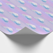 Cloud 9 Bewölkt Lila und Blau Geschenkpapier (Ecke)