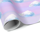 Cloud 9 Bewölkt Lila und Blau Geschenkpapier (Rolleneckpunkt)