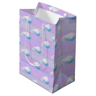 Cloud 9 Bewölkt Lila und Blau Mittlere Geschenktüte