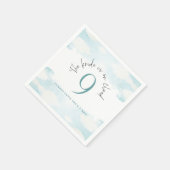 Cloud 9 Blau-Weiß-Brautparty Serviette (Ecke)