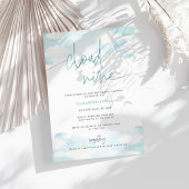 Cloud 9 Blue and White Bridal Dusche Einladung