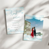 Cloud 9 Blue and White Bridal Dusche Einladung