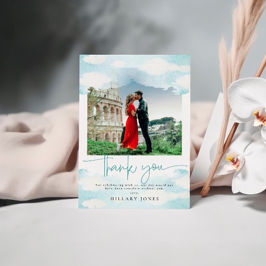 Cloud 9 Blue and White Bridal Showe Vielen Dank fü Einladung